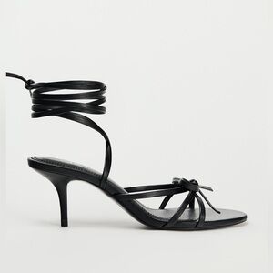 ZARA TIED HEELED SANDALS